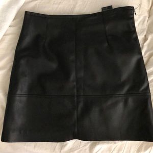 H&M faux leather skirt